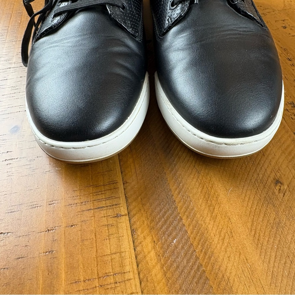 Aldo Black Leather Sneakers For Men View 2